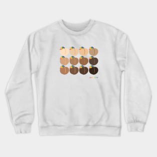 Rainbow Peach Emoji Grid Crewneck Sweatshirt